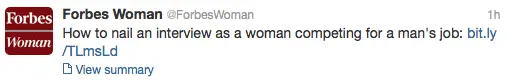 ForbesWoman Tweet