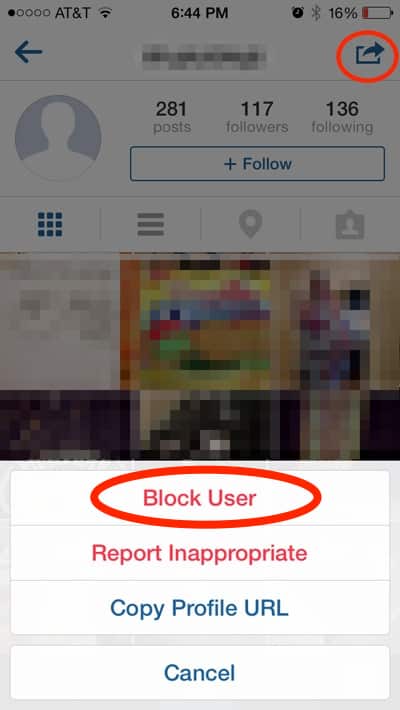 block a user